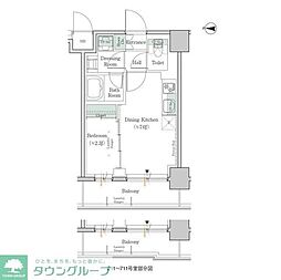 ONEROOFRESIDENCE錦糸町 1DKの間取図画像