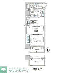 パークアクシス本所・親水公園 1LDKの間取図画像