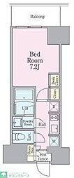 リビオメゾン南砂町 1Kの間取図画像