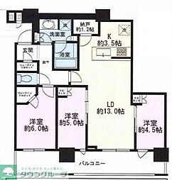 ブリリアザ・タワー東京八重洲アベニュー 1LDKの間取図画像