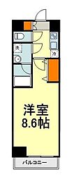 ARTESSIMOREVE 1Kの間取図画像