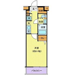 プレール・ドゥーク本所吾妻橋2 1Kの間取図画像