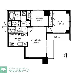 ParkCube本所吾妻橋 2LDKの間取図画像