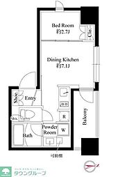 GRANPASEO八丁堀2 1DKの間取図画像