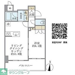 レクシード両国駅前 1LDKの間取図画像
