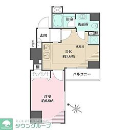 スパッジオ蔵前 1DKの間取図画像