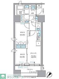 PARKAXIS東日本橋 2DKの間取図画像