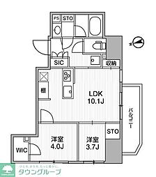 nido上野 2LDKの間取図画像