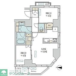 Brillia ist 清澄庭園 2LDKの間取図画像