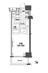パークハビオ人形町 1Kの間取図画像