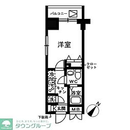 レジディア日本橋人形町2 1Kの間取図画像
