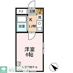 ベルメゾン土屋 3階1Kの間取り