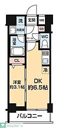 ＡＺＥＳＴ王子神谷 2階1DKの間取り