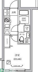 ラフィスタ亀有II 3階1Kの間取り