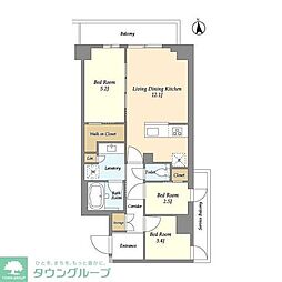 コンフォリア竹ノ塚イースト 3LDKの間取図画像