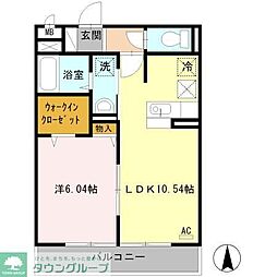 セジュール西新井 1LDKの間取図画像