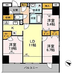 RoyalKJ 3LDKの間取図画像