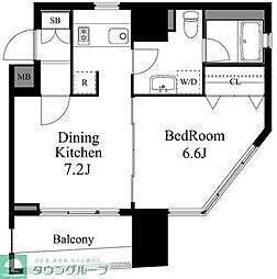 ドゥーエ両国 1DKの間取図画像