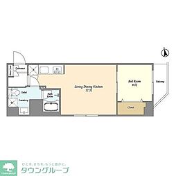 アルファコート東あずま 1LDKの間取図画像