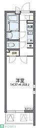 リバーパーク 1Kの間取図画像
