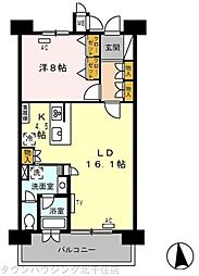 ロイヤルパークス西新井 1LDKの間取図画像