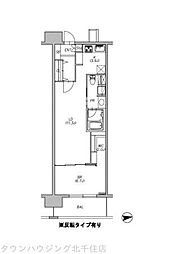 ロイヤルパークス西新井 1LDKの間取図画像