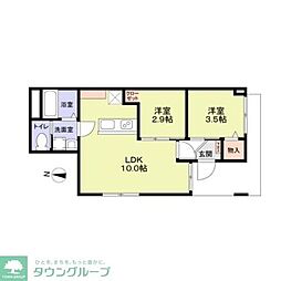 リザーブ北綾瀬 2LDKの間取図画像