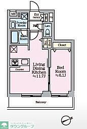 アイルグランデ押上ノースドゥーエ 1LDKの間取図画像