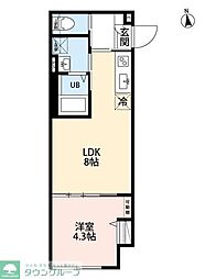 Patria梅島 1LDKの間取図画像