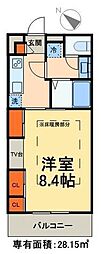リブリ・トランドール 1Kの間取図画像