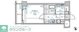 AZEST千住大橋 1Kの間取図画像