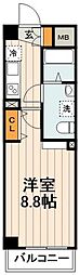 Le-lion東京アクアサイド 1Kの間取図画像