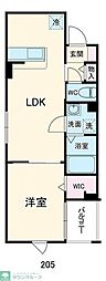 Tres美麗(トレスビレイ) 1LDKの間取図画像