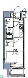 S-Residence尾久azure 1Kの間取図画像