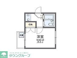 レオパレス竹の塚第10 1Kの間取図画像
