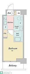 RJRリクロス高砂 1Kの間取図画像