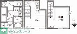 アネックスお花茶屋 1DKの間取図画像