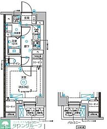 DIPS西新井 1Kの間取図画像
