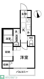 グランツ大師前 1Kの間取図画像