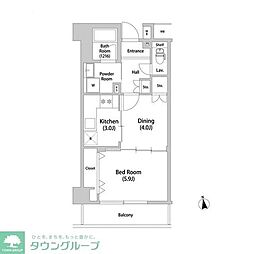 コーポレート竹の塚二丁目 1DKの間取図画像