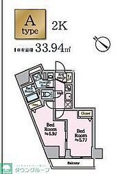 アイルグランデ押上ノース 2Kの間取図画像