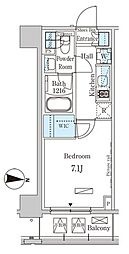 パークアクシス押上サウス 1Kの間取図画像