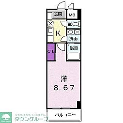 カルナック石鍋 1Kの間取図画像
