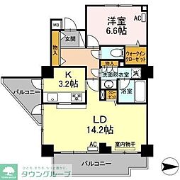 アコール北千住 2LDKの間取図画像