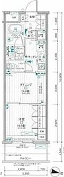 パレステージ西新井みどり公園 1DKの間取図画像
