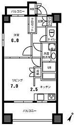 カスタリア押上 1LDKの間取図画像