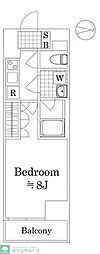 ARKMARK東向島AZ 1Kの間取図画像