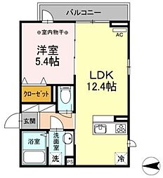ファミユB 1LDKの間取図画像