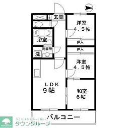 エレガンス綾瀬フォース 3LDKの間取図画像
