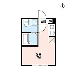 SQX ワンルームの間取図画像